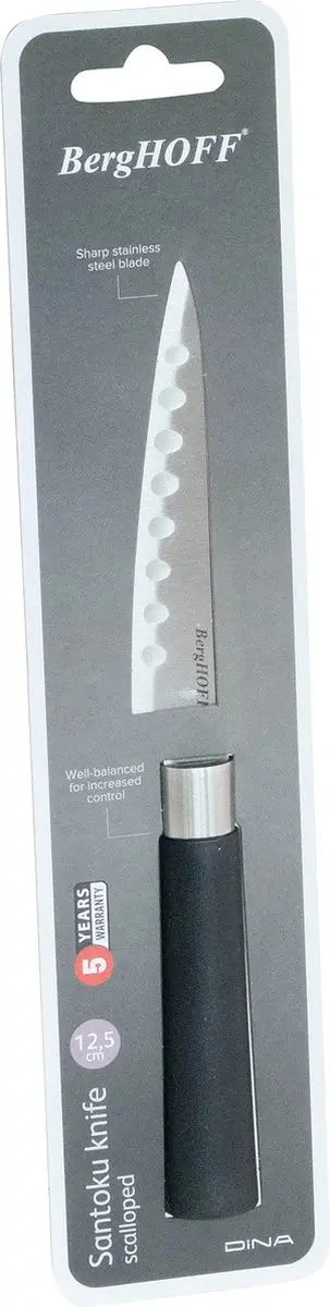 BergHOFF DiNA Santoku Mes 12,5cm - Zwart