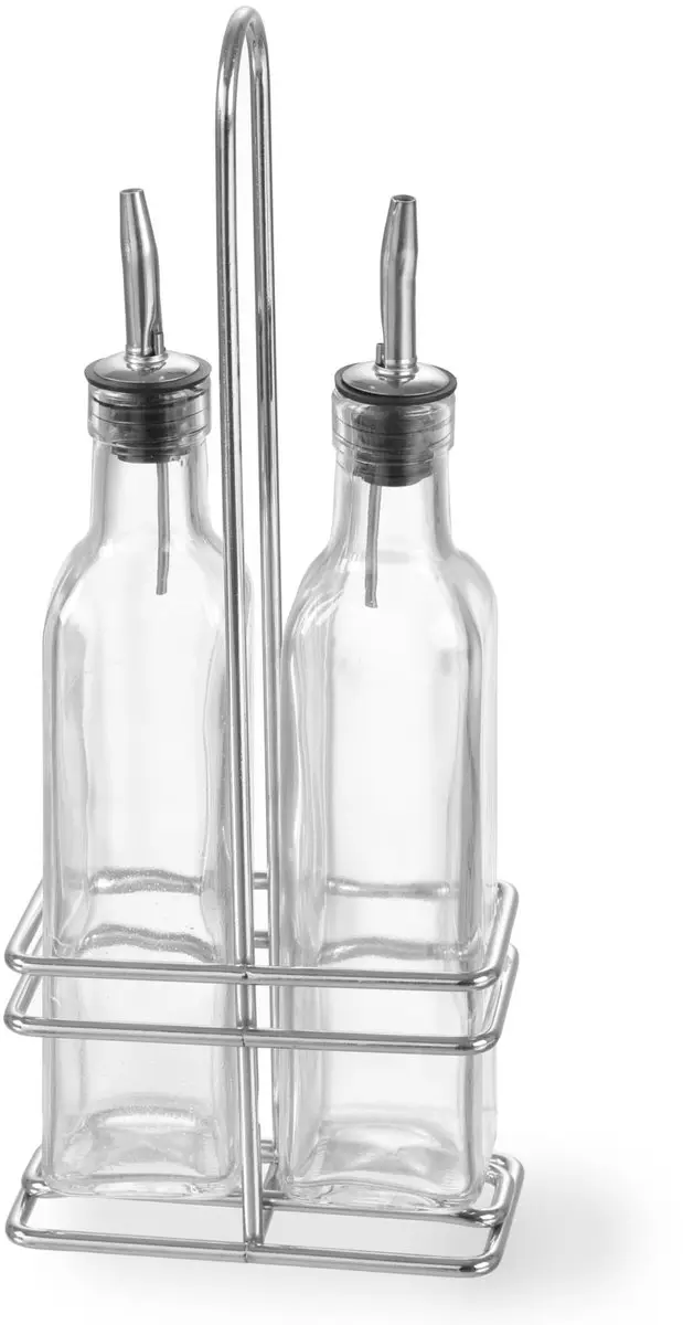 HENDI Oliën Azijn Menage 474ml - 2x237ml - Verchroomd IJzer