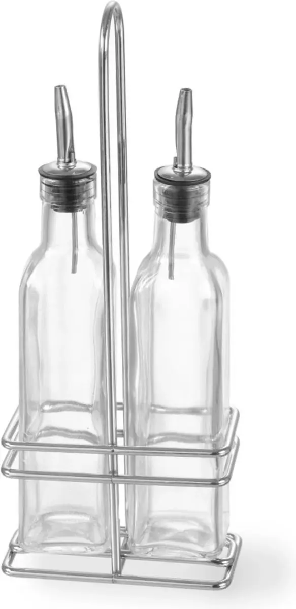 HENDI Oliën Azijn Menage 474ml - 2x237ml - Verchroomd IJzer