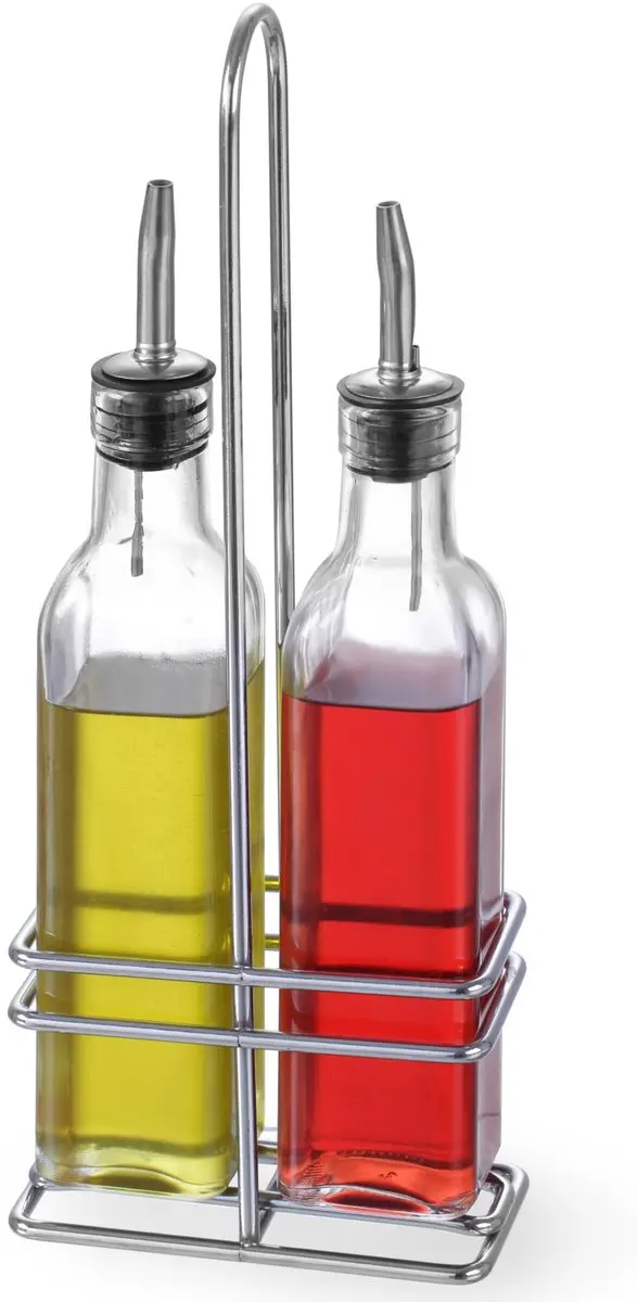 HENDI Oliën Azijn Menage 474ml - 2x237ml - Verchroomd IJzer