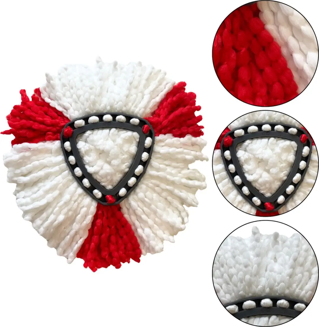 Vileda Turbo Dweilset - 3 Stuks - Wasbaar - Wit/Rood