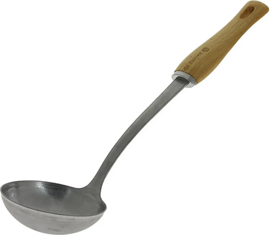 DeBuyer B Bois Pollepel 34cm - Rvs - Hout - 1 Stuk