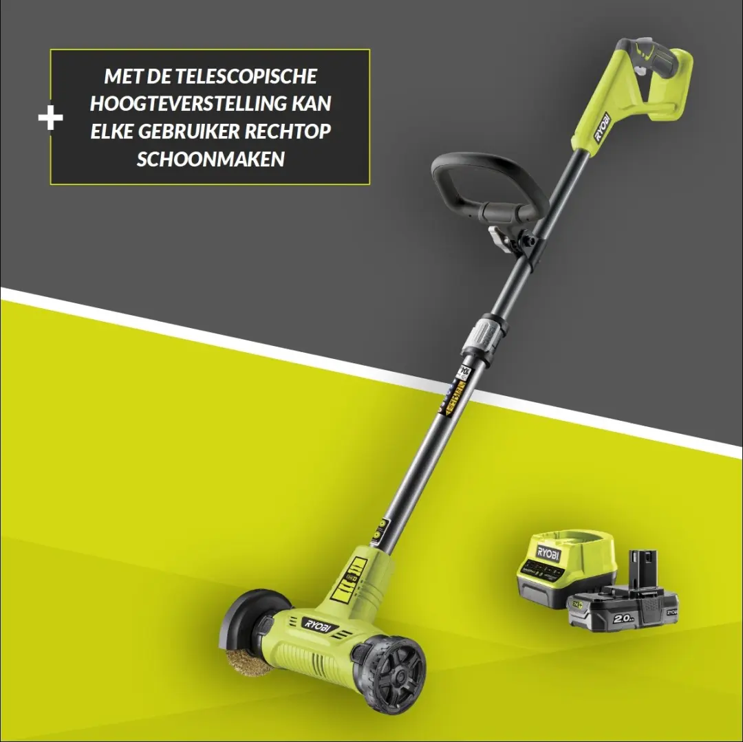 Ryobi One+ RY18PCA-120 Accu Onkruidborstel - 2.0Ah