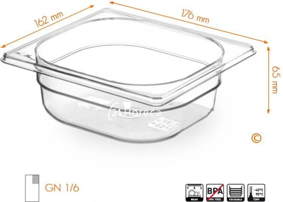 HENDI GN-container 1/6 869635 - 1L - Transparant