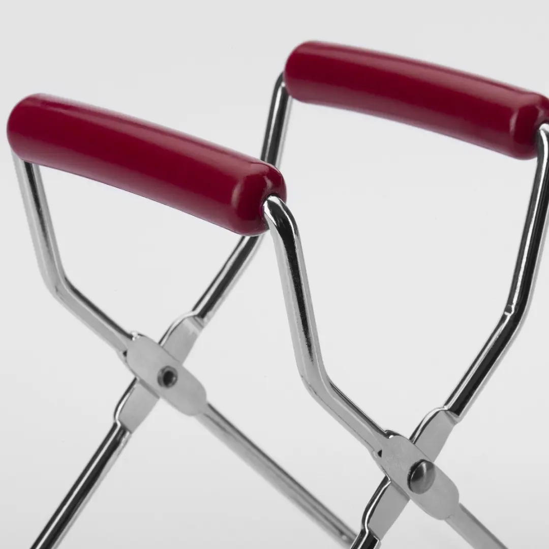 Westmark Glastang Weckpotten 18cm - Verchroomd Staal/Kunststof - Zilver/Rood