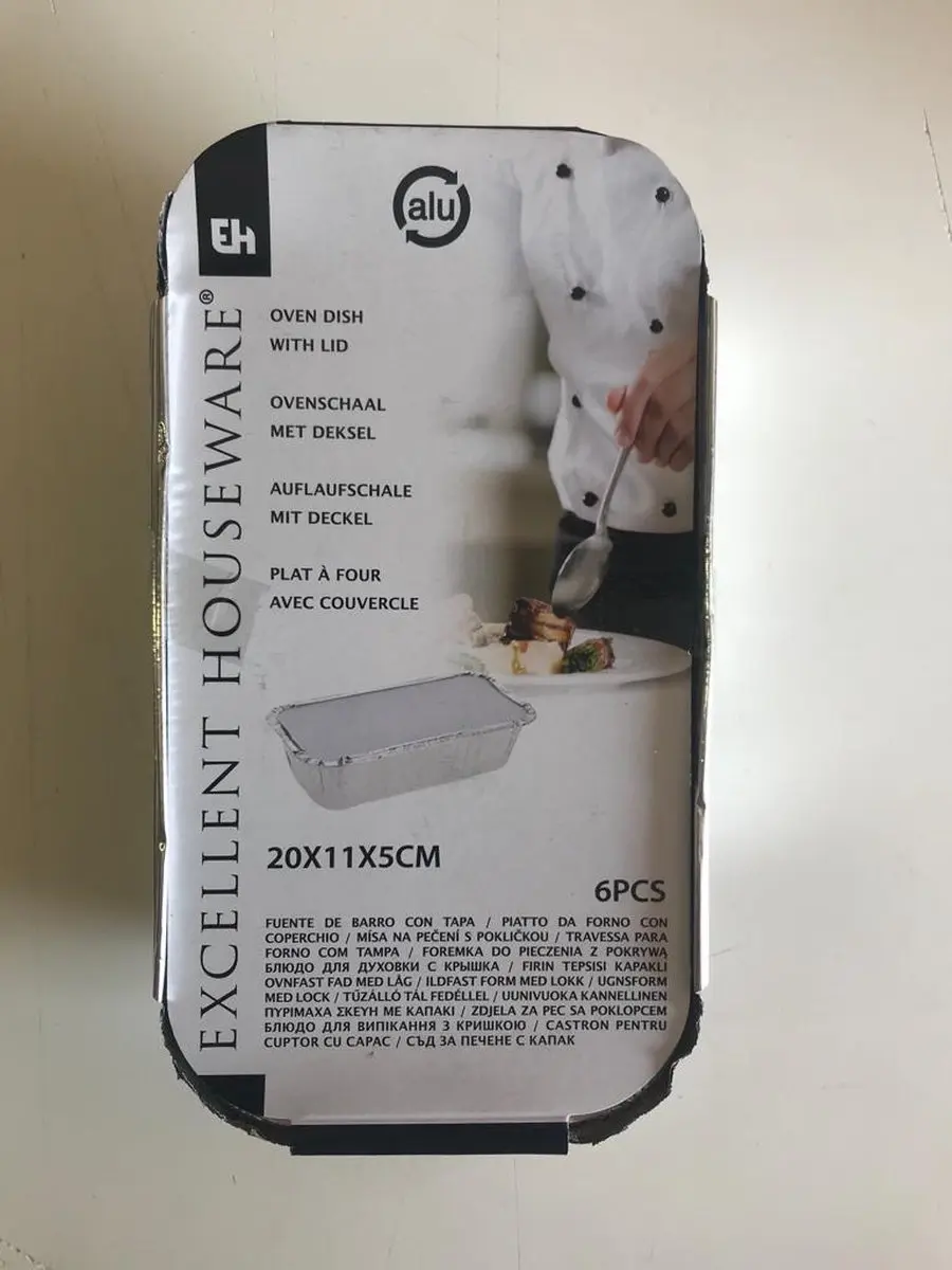 Excellent Houseware Ovenschaal met deksel - 6 Stuks
