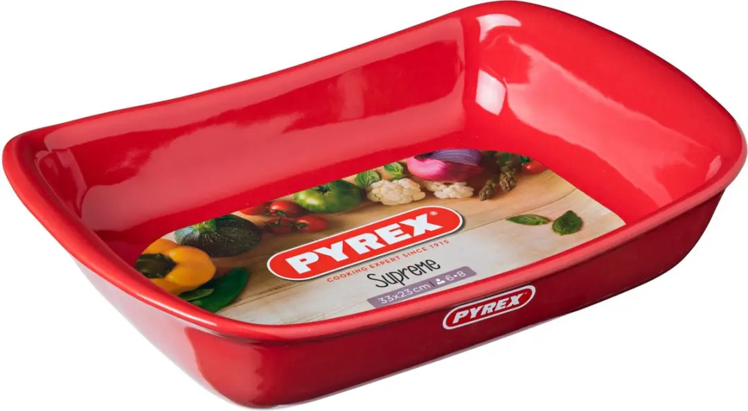 PYREX Supreme Ovenschaal Rood 4.1L - 33x23cm