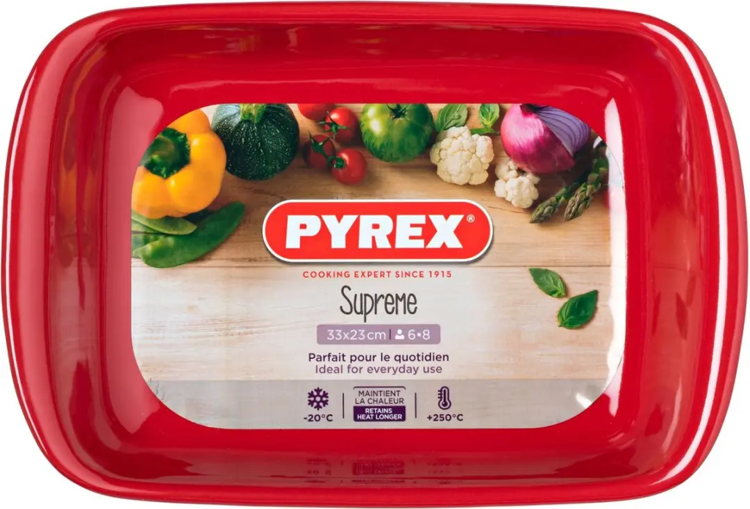 PYREX Supreme Ovenschaal Rood 4.1L - 33x23cm