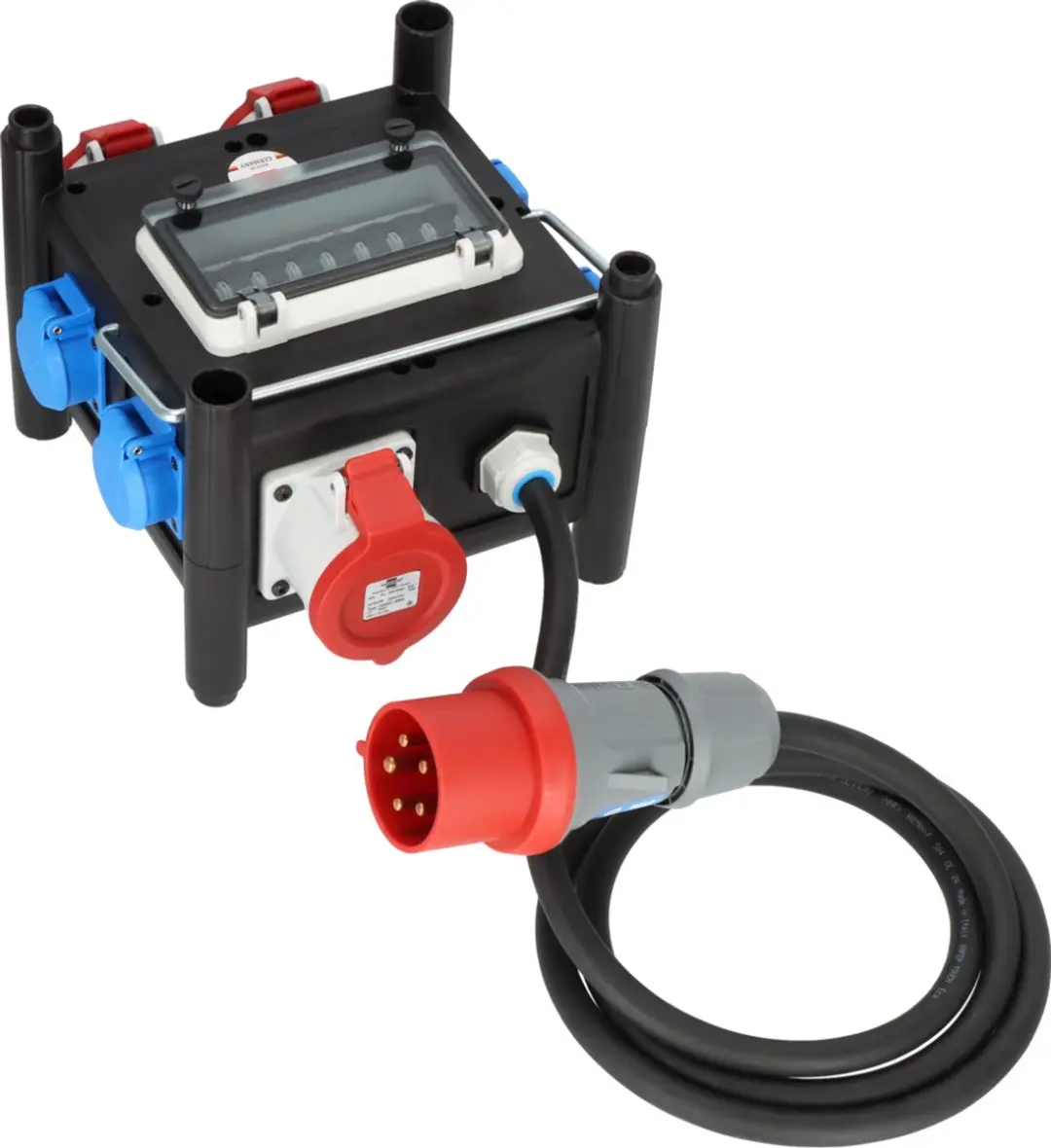 Brennenstuhl BSV 3/32 2 Stroomverdeler - 22kW - IP44 - Zwart/Rood