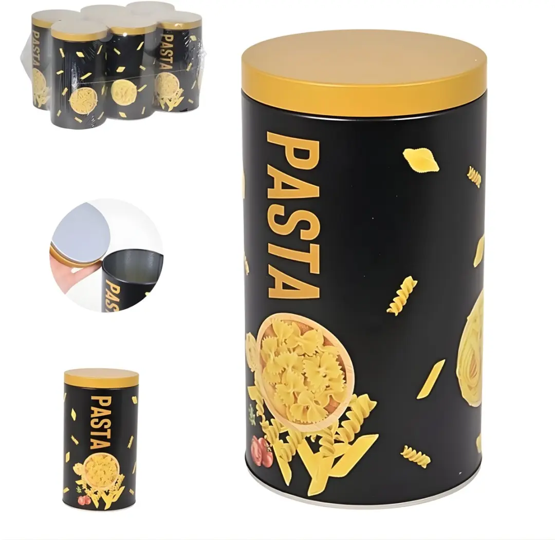 Excellent Houseware Pasta Bewaarblik 1.2L - Zwart