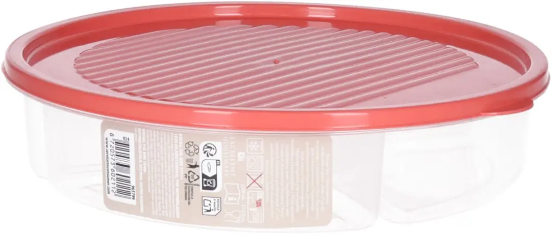 Excellent Houseware Vershoudbakje 2L - 5 Vakken Koraalrood