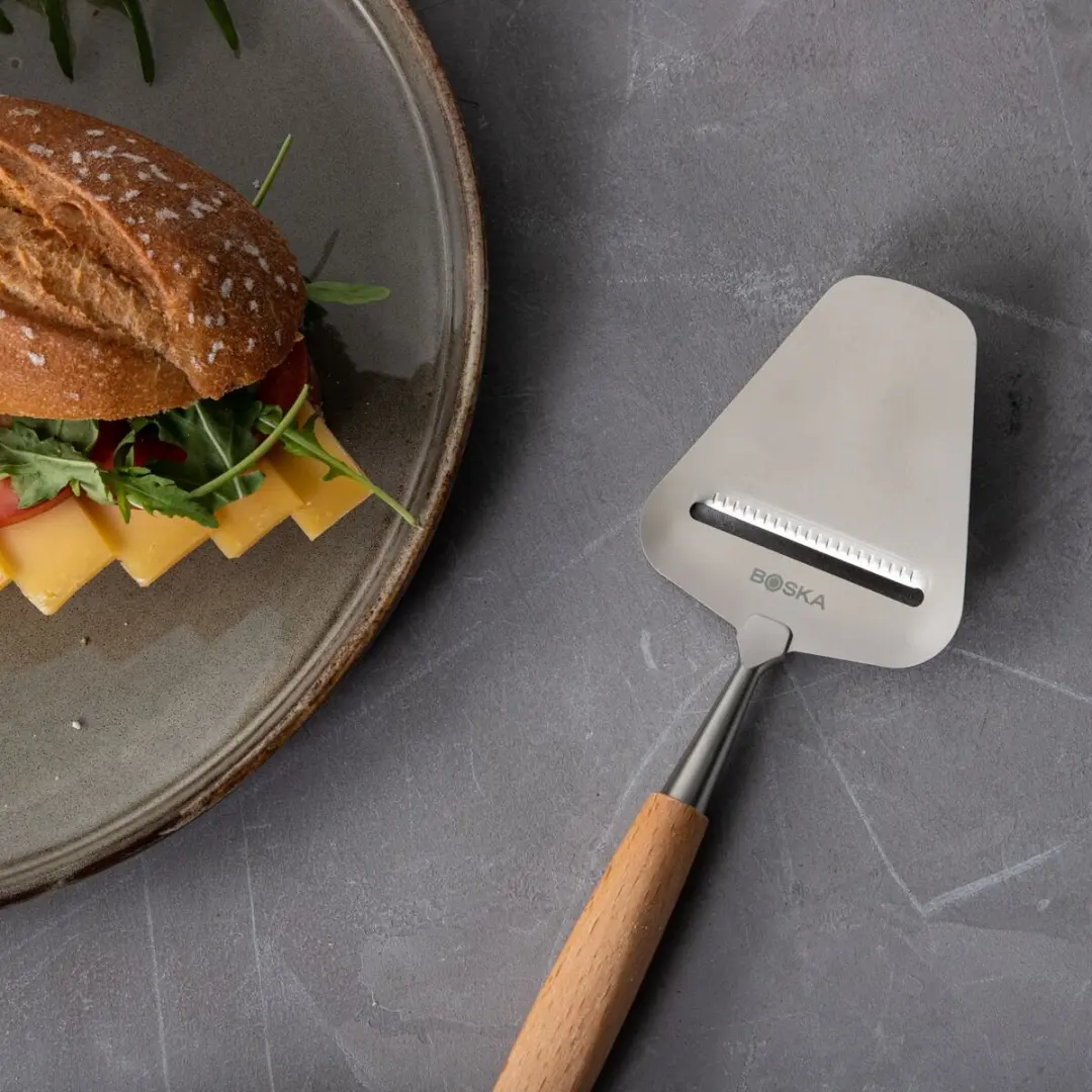Boska Kaasschaaf Amigo - Non-stick RVS & Beukenhout