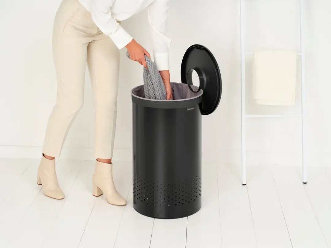 Brabantia Wasmand 60L - Matt Black / Dark Grey