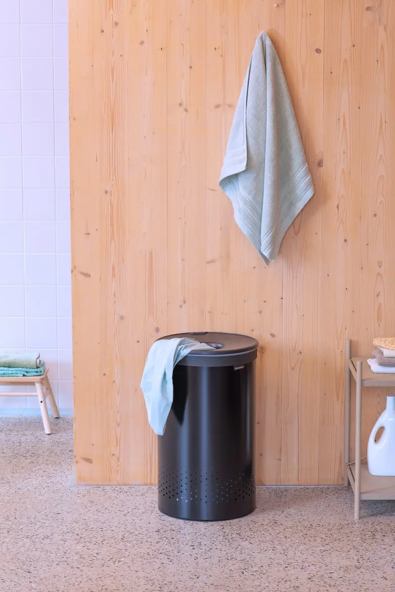 Brabantia Wasmand 60L - Matt Black / Dark Grey