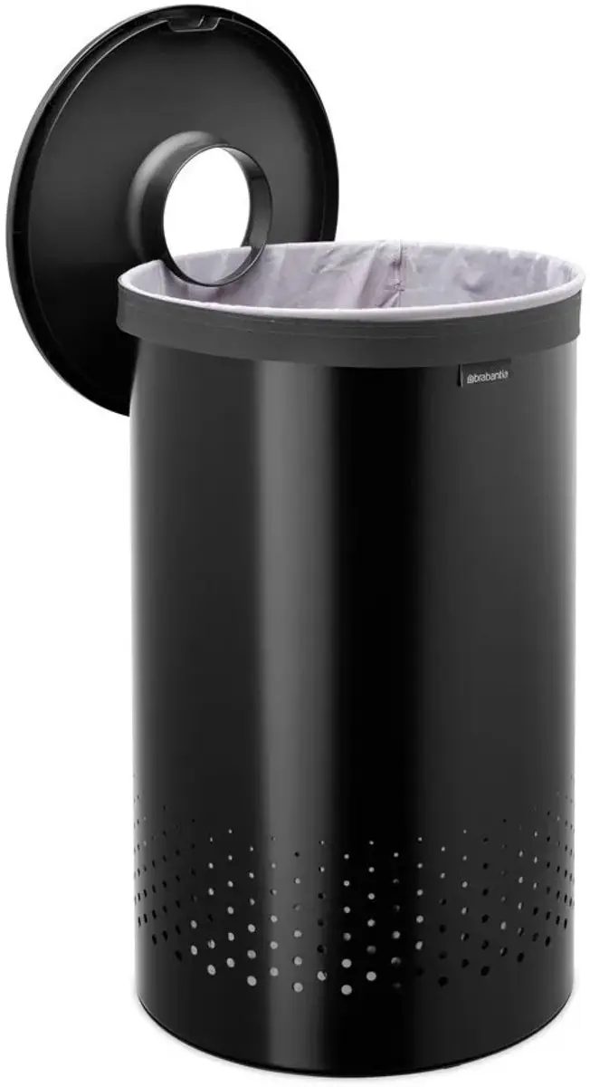 Brabantia Wasmand 60L - Matt Black / Dark Grey - afbeelding 6 van 6