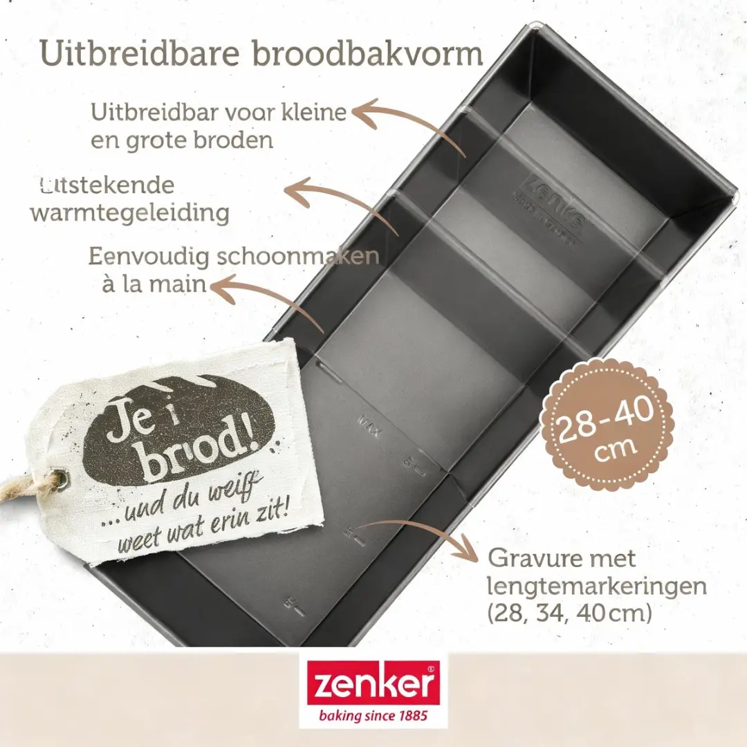 Zenker Uitschuifbare Cakevorm 28-40cm