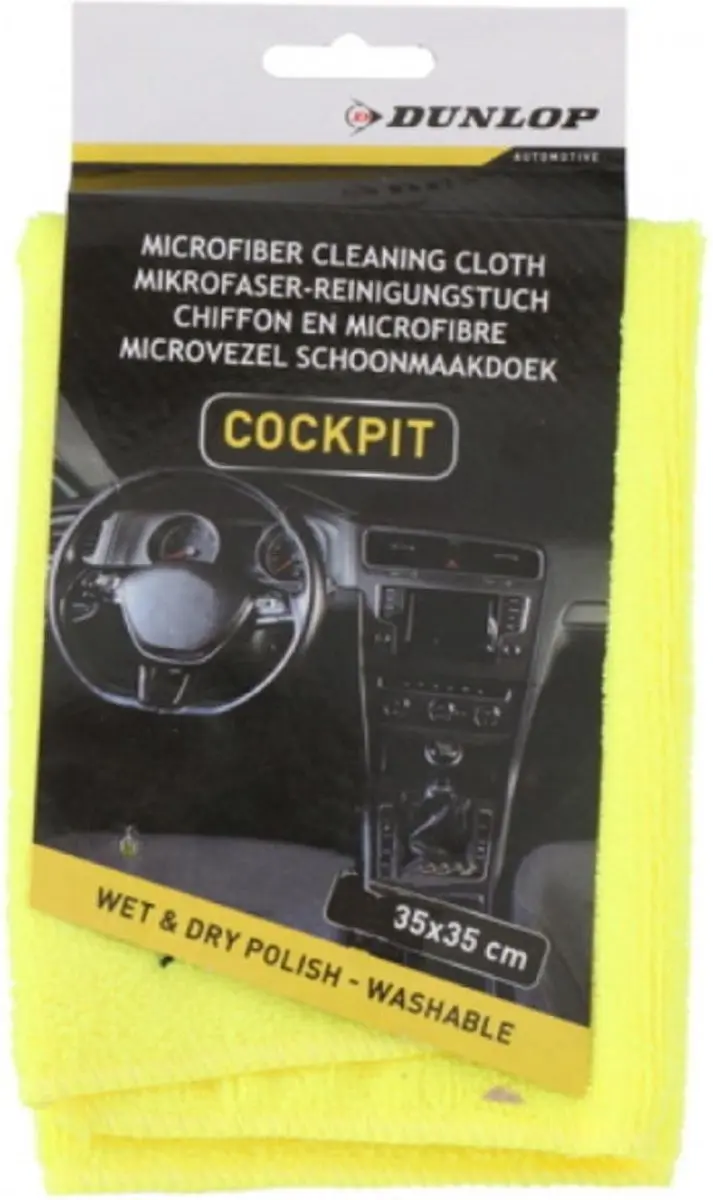 Dunlop Microvezel Schoonmaakdoek Geel 35x35cm