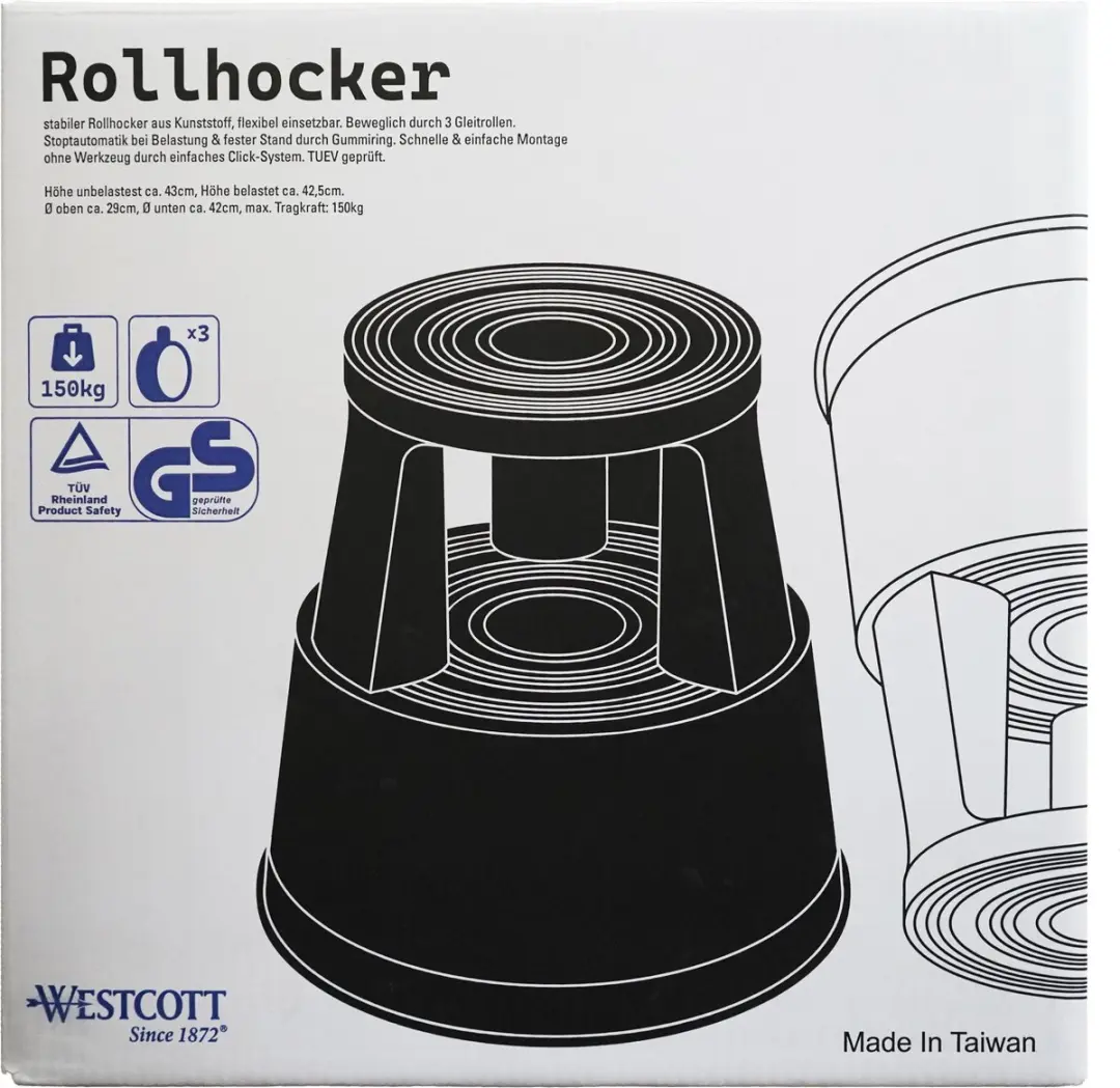 Westcott Opstapkruk AC-E91000 - Lichtgrijs