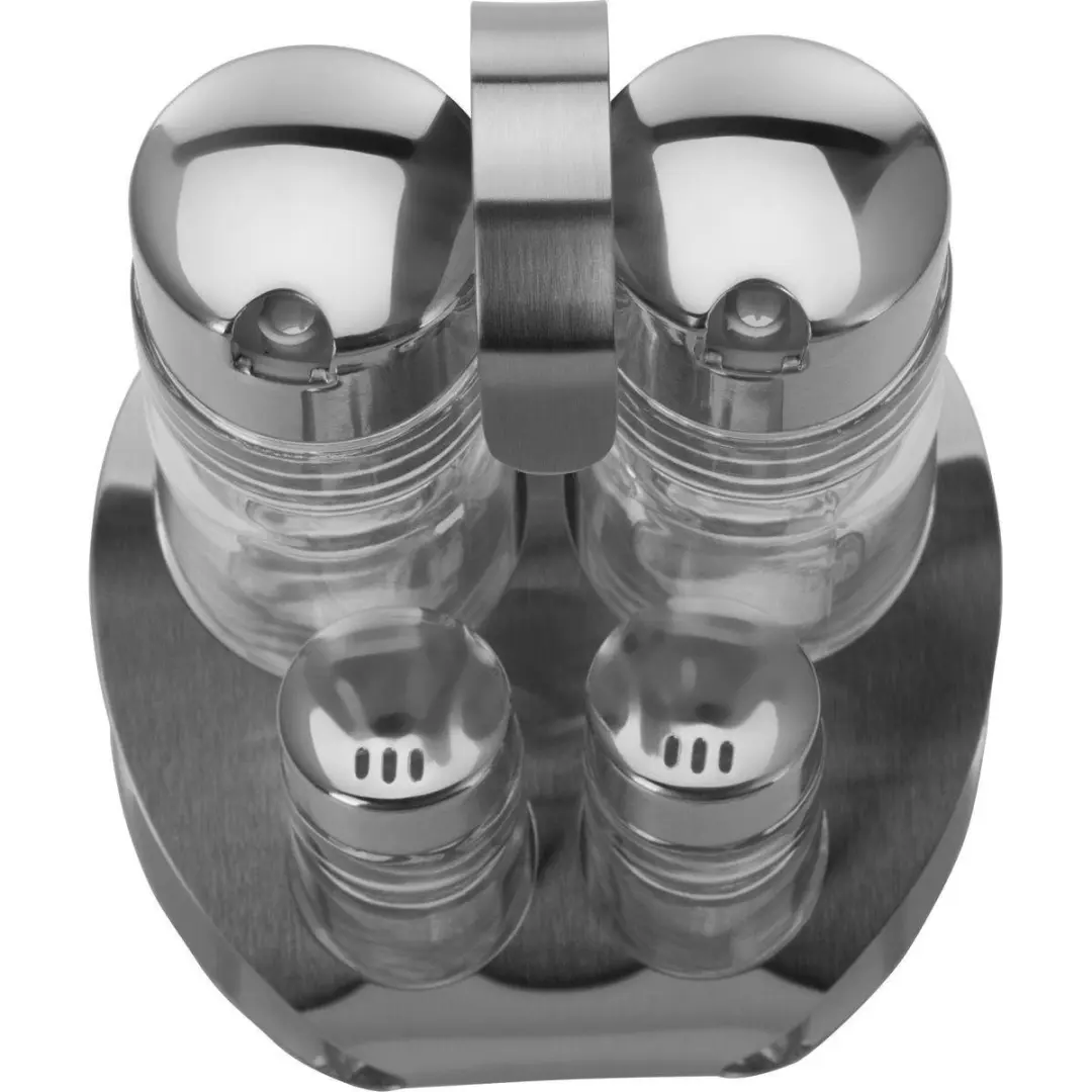 Westmark Peper- en Zoutstel / Olie- en Azijnstel 5-delig 200ml - Zilver - afbeelding 6 van 6