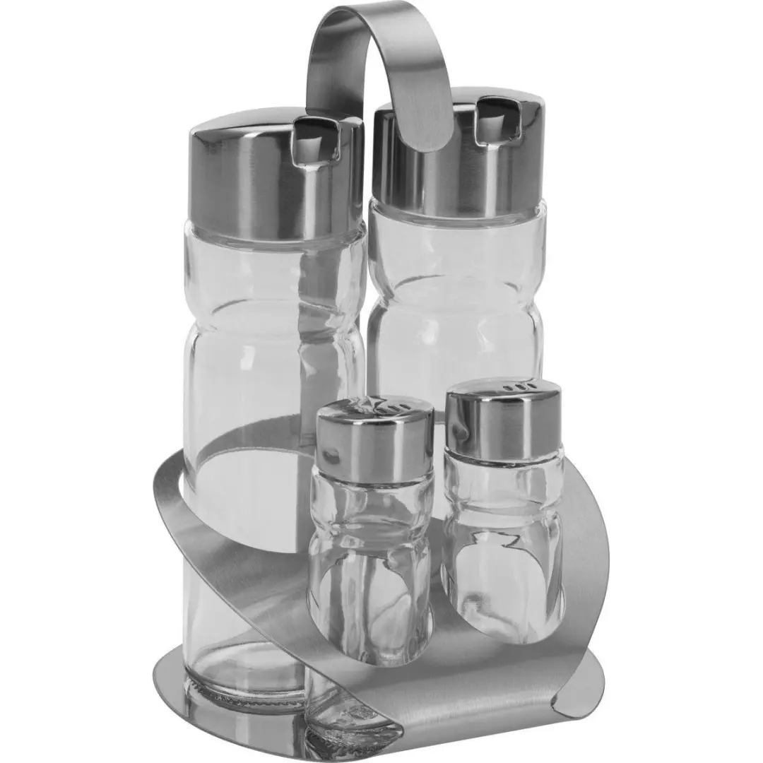 Westmark Peper- en Zoutstel / Olie- en Azijnstel 5-delig 200ml - Zilver