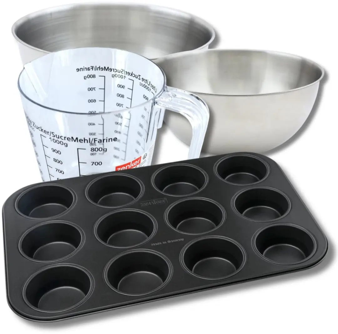 Zenker Bakkersset Muffinvorm 12 Holtes 38x26cm
