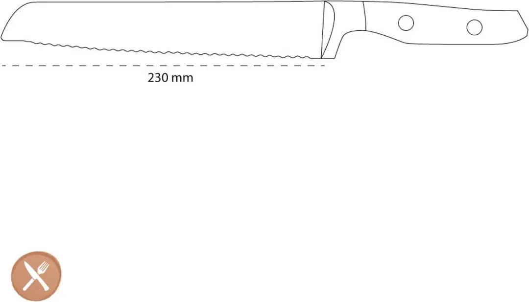 Wusthof Amici Broodmes 23cm - Bruin