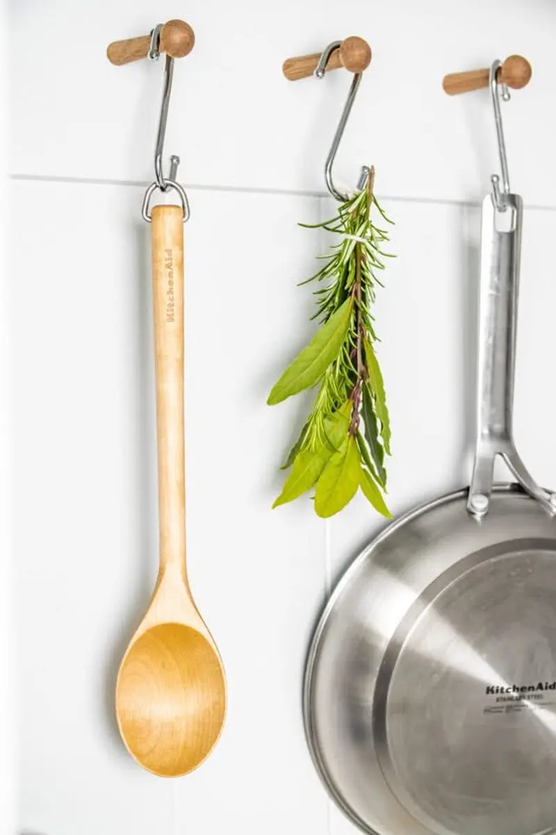 KitchenAid Houten Lepels Set 35cm - Berkenhout - afbeelding 5 van 6