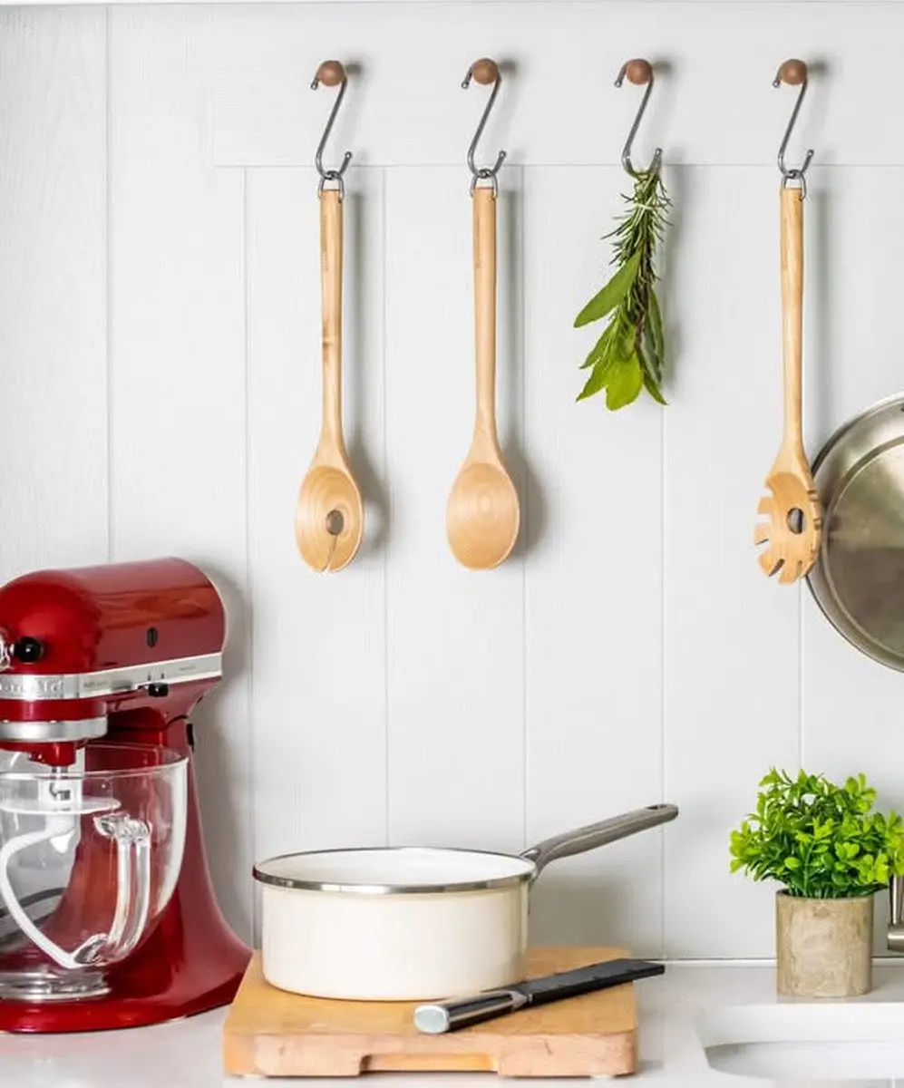 KitchenAid Houten Lepels Set 35cm - Berkenhout - afbeelding 4 van 6