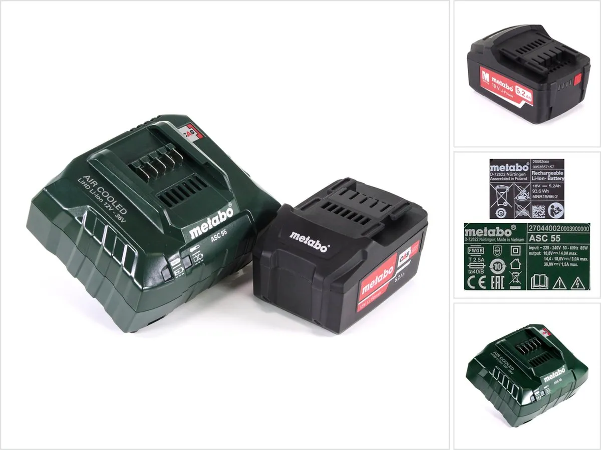 Metabo 18V Accuset 5.2Ah 625592000