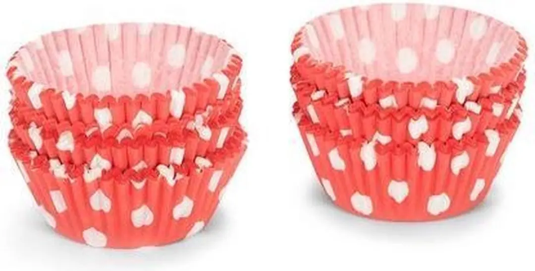Patisse Cupcakevormen 5cm Rood/Wit - 200 Stuks