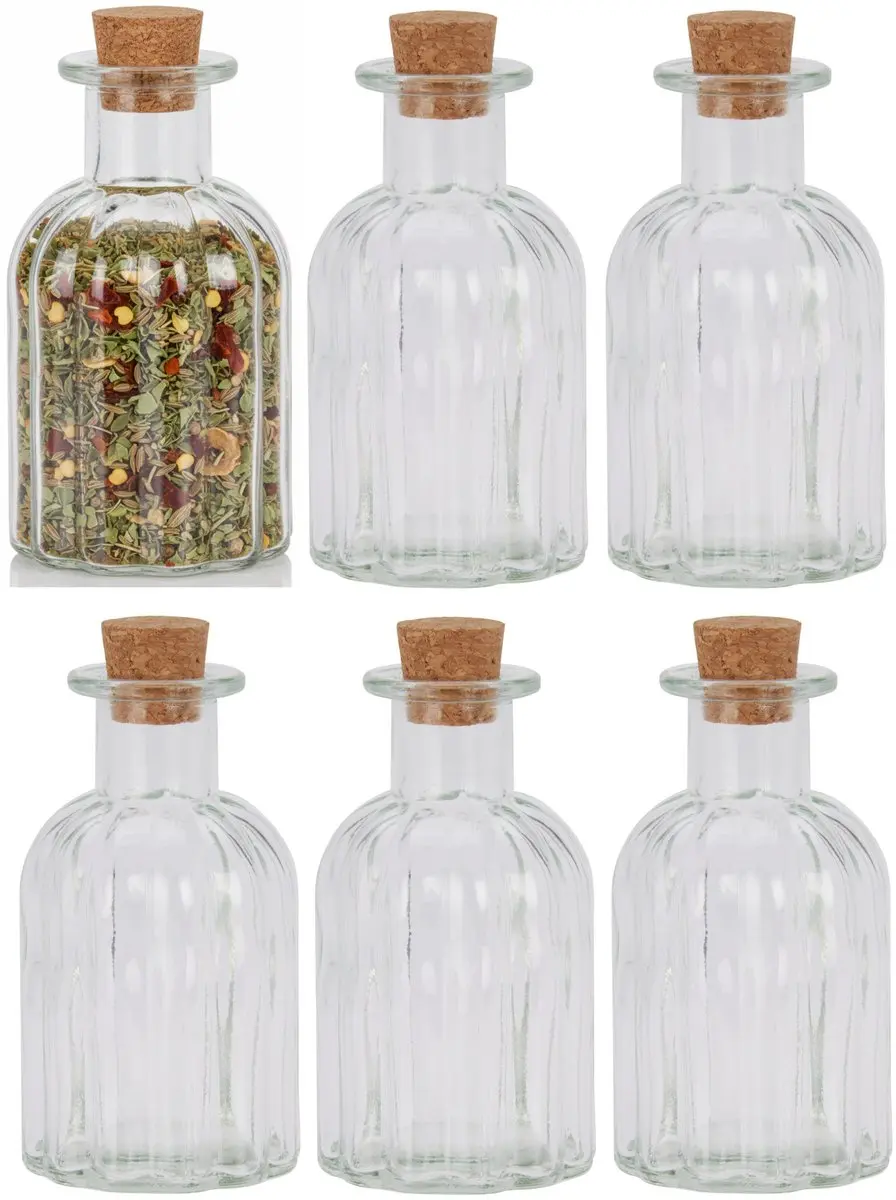 Excellent Houseware Kruidenpotjes Glas 120ml
