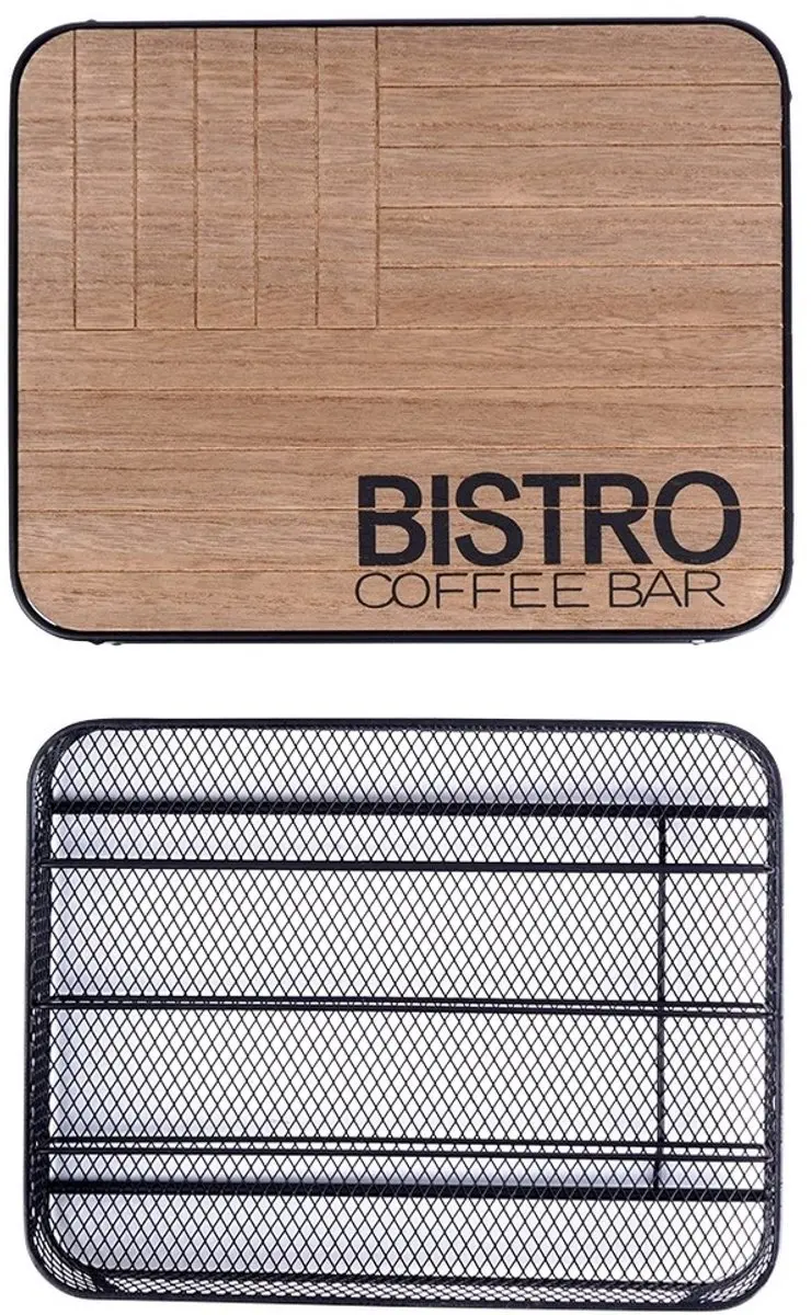 Excellent Houseware Koffiecuphouder Bistro 30x24x6cm - Bruin - afbeelding 6 van 6