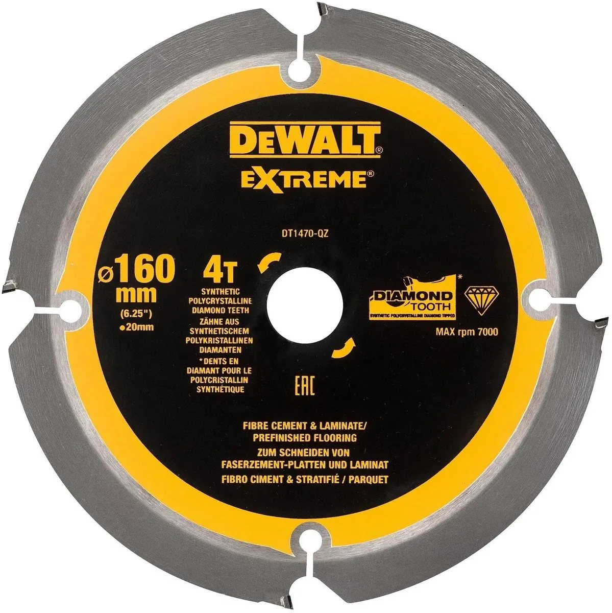 DeWalt DT1470-QZ Cirkelzaagblad 160mm
