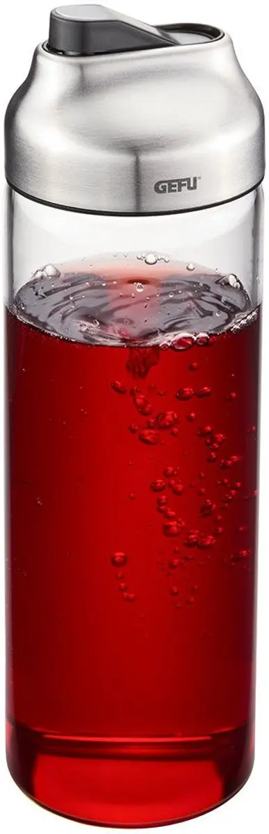 GEFU KIPPO Olie- en Azijndispenser 400ml - RVS/Transparant
