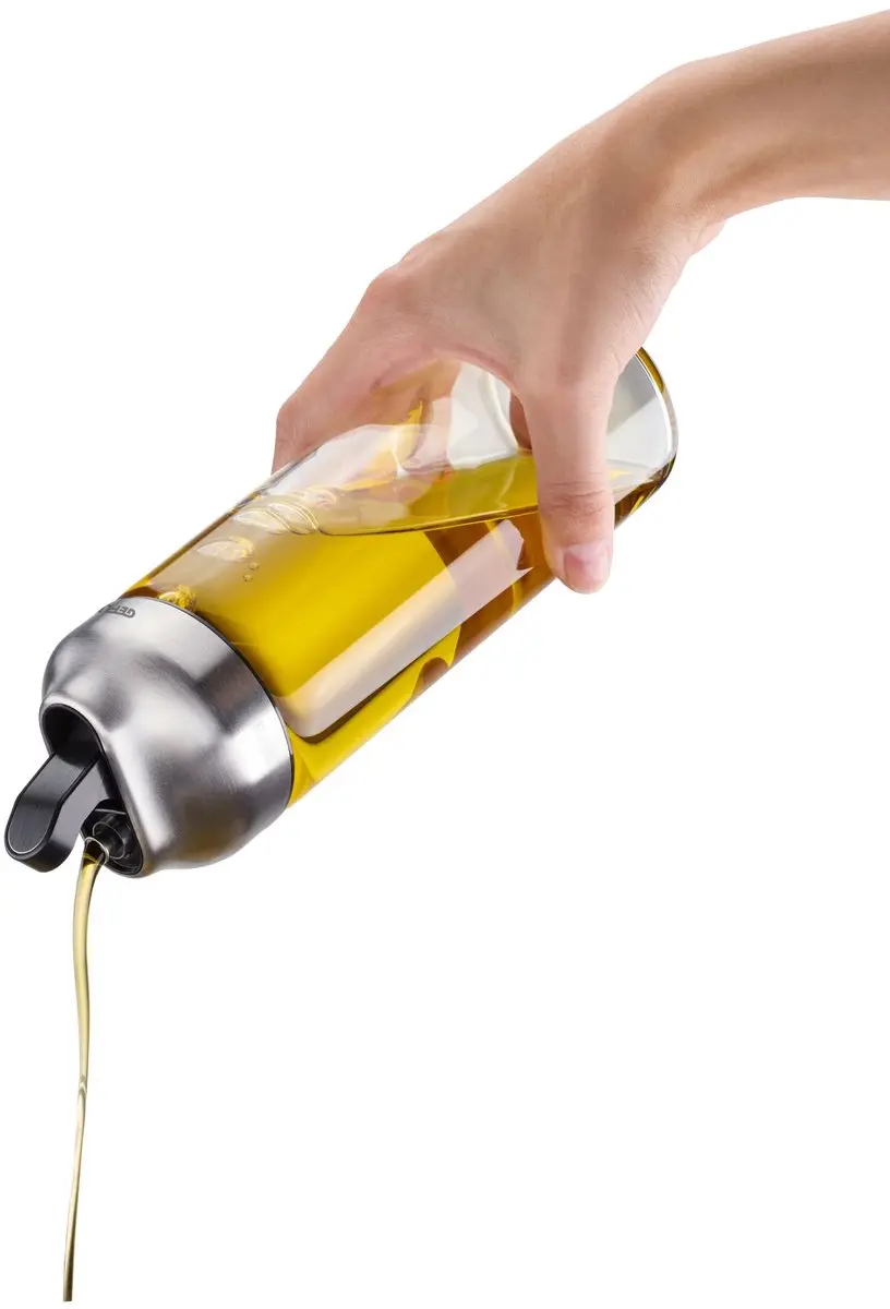 GEFU KIPPO Olie- en Azijndispenser 400ml - RVS/Transparant