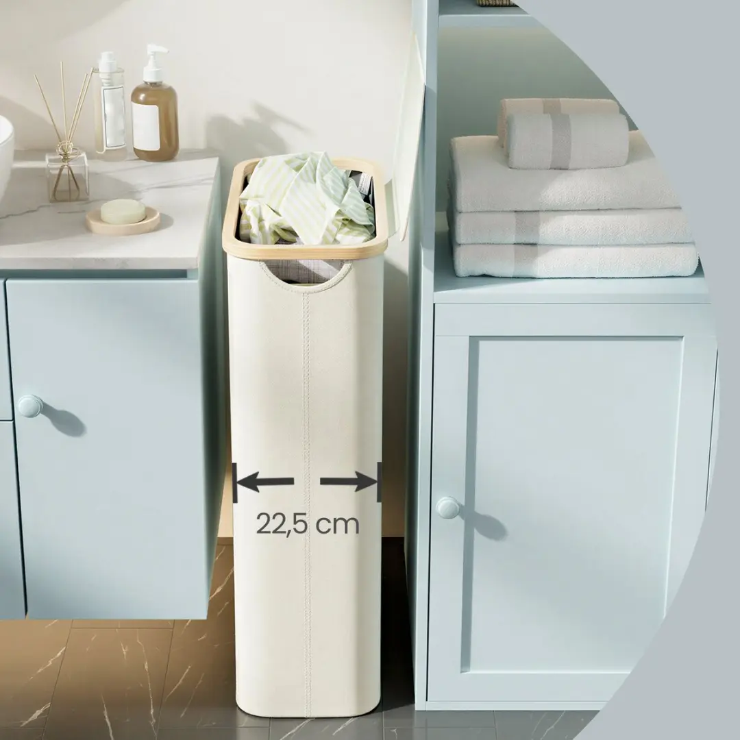 Songmics Wasmand LCB506W01 65L - 4 Vakken - Verwijderbare Waszak - afbeelding 6 van 6