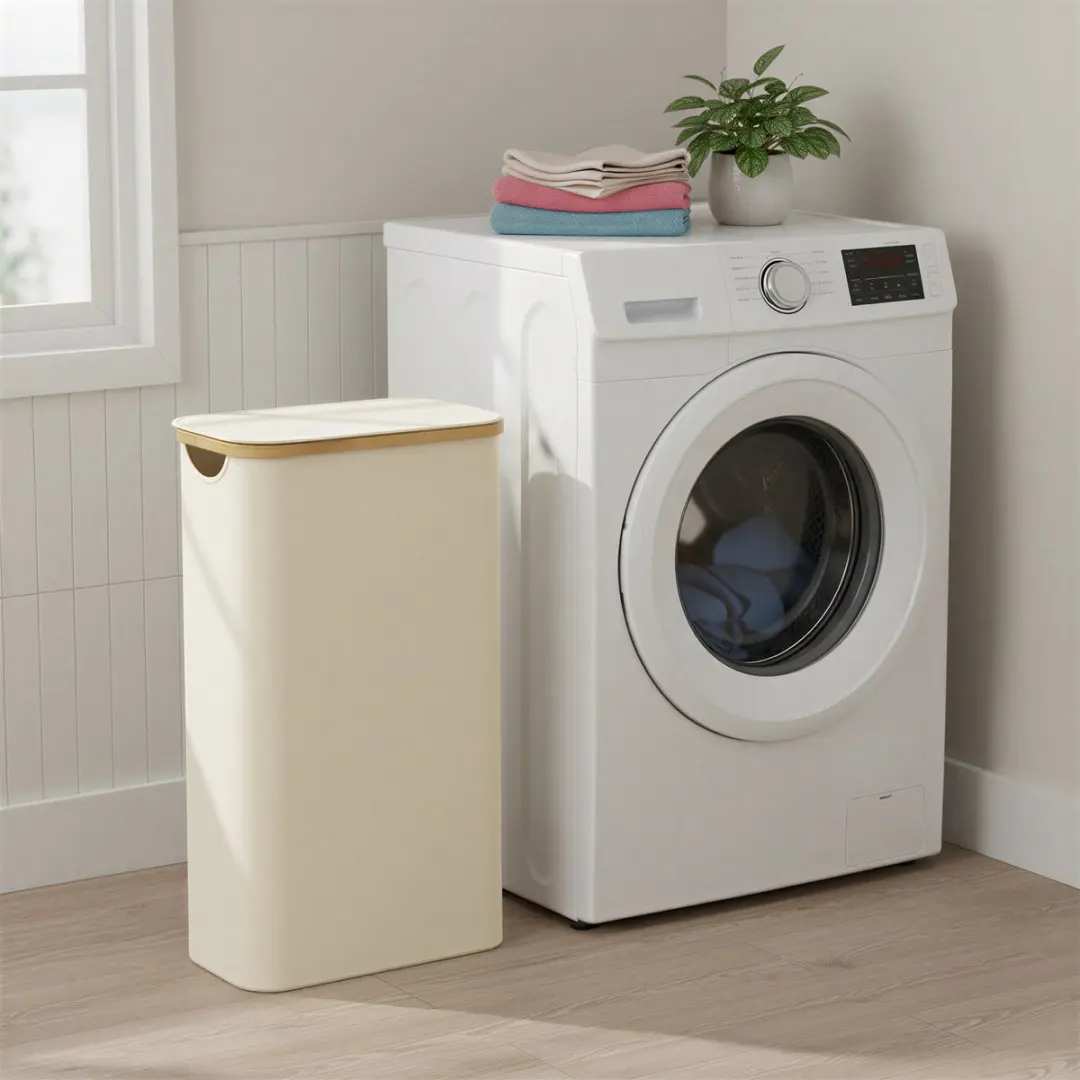 Songmics Wasmand LCB506W01 65L - 4 Vakken - Verwijderbare Waszak