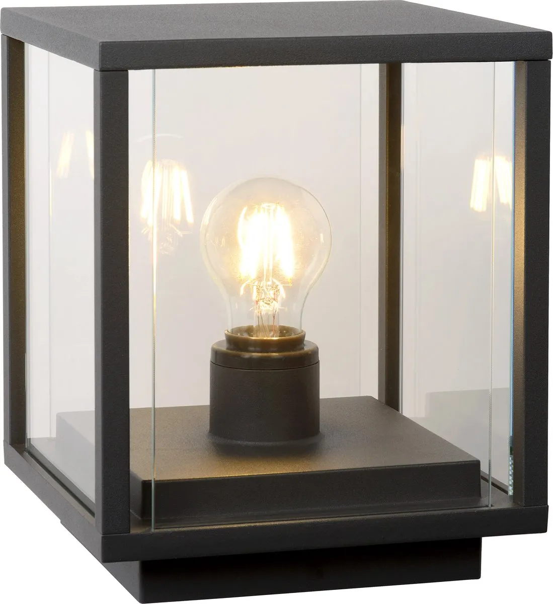 Lucide Claire Sokkellamp E27 - IP54 - Antraciet