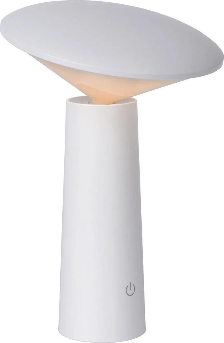 Lucide JIVE Oplaadbare Tafellamp - Ø13,7cm LED 2800K/6500K Wit