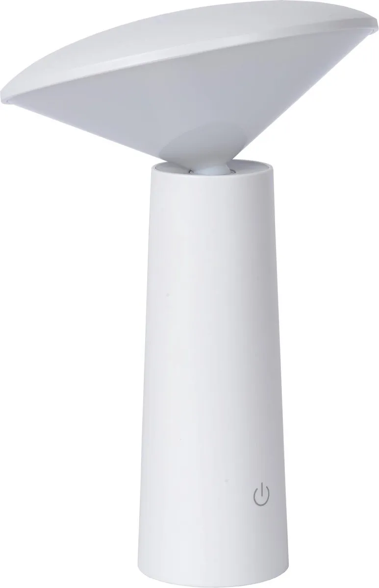 Lucide JIVE Oplaadbare Tafellamp - Ø13,7cm LED 2800K/6500K Wit