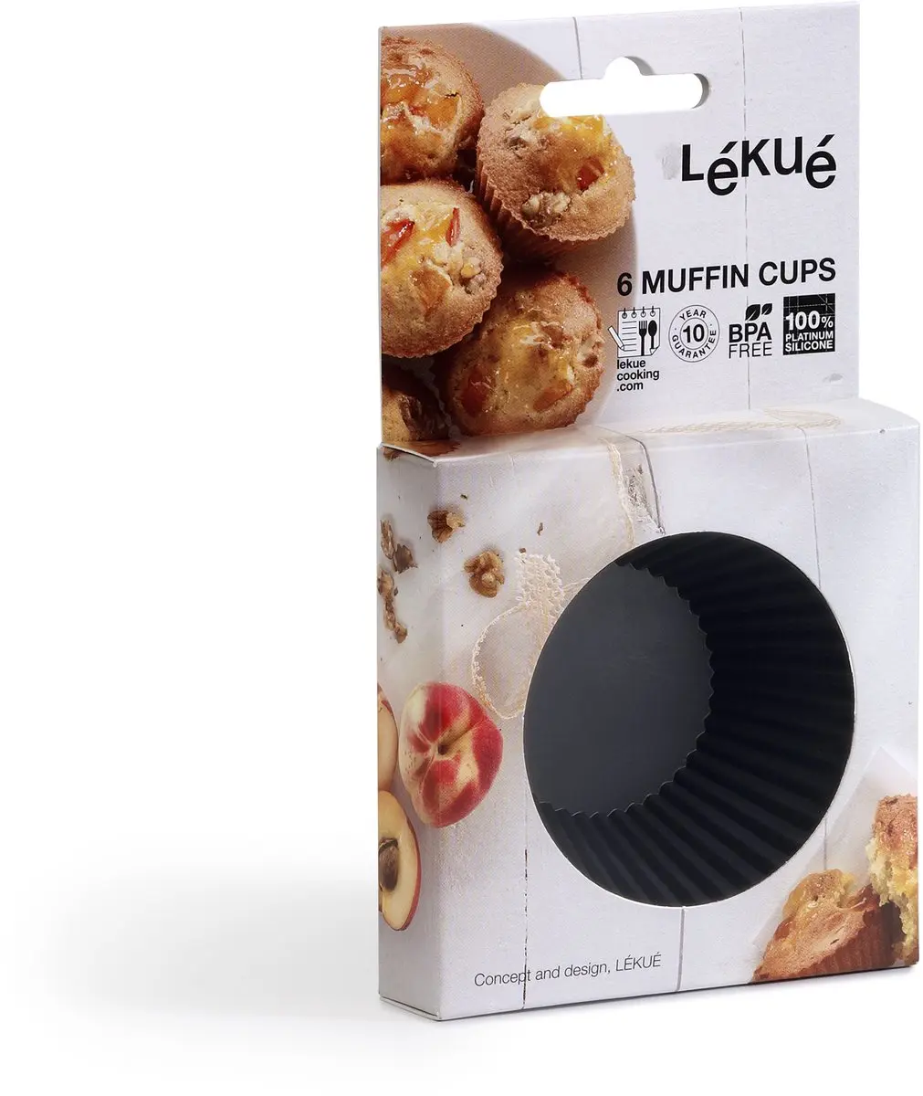 Lékué Muffinvorm Set 12 Stuks - Ø7cm - Siliconen - Rood