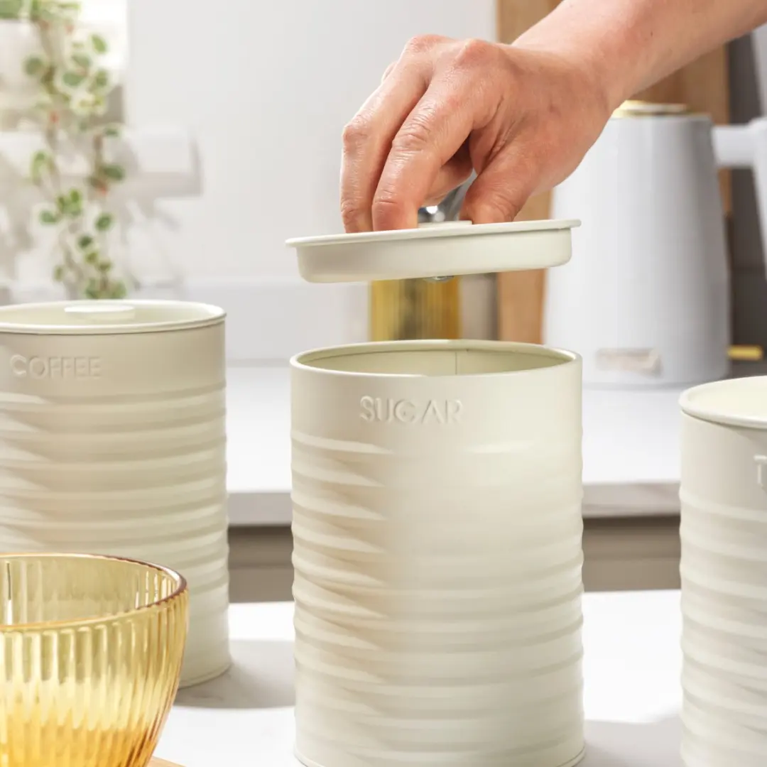 Russell Hobbs Ribbed RH03268CEU7 Voorraadbussenset - 3-delig - Crème - afbeelding 3 van 6