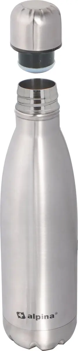 Alpina Isolerende Drinkfles 500ml - RVS - Zilver
