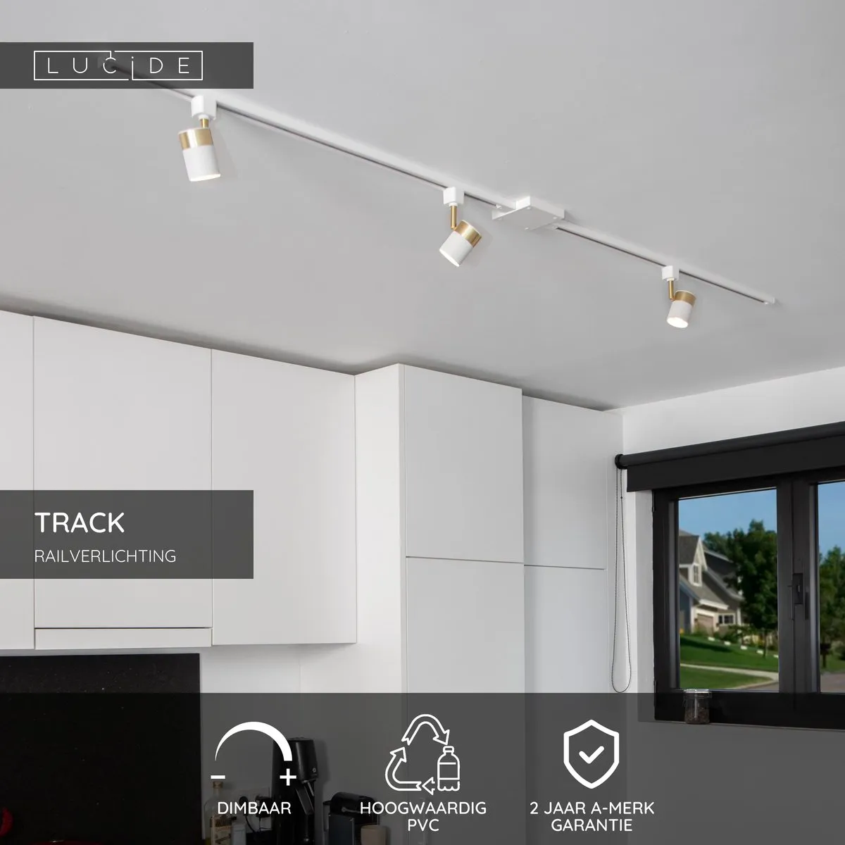 Lucide TRACK Opbouwrail 1-fase 1m - Wit