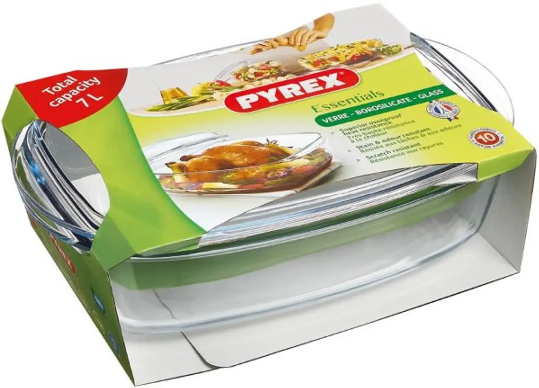 PYREX Essentials Schaal Rechthoek 6,5L - Transparant