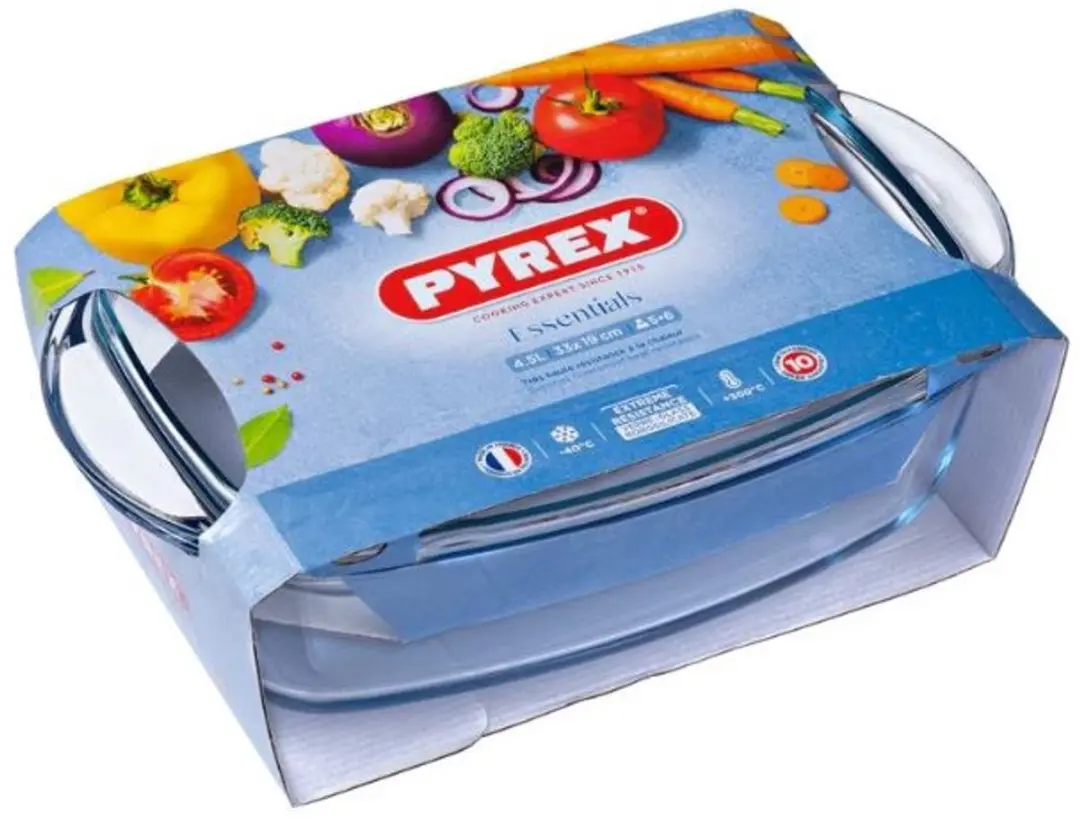PYREX Essentials Schaal Rechthoek 6,5L - Transparant - afbeelding 6 van 6