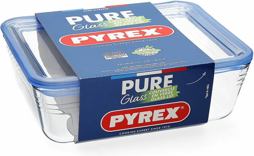 PYREX Pure Glass Ovenschaal Rechthoekig 2,6L - Transparant
