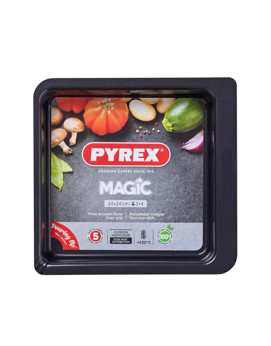 PYREX Braadslede Vierkant 24x24cm - Zwart - afbeelding 6 van 6