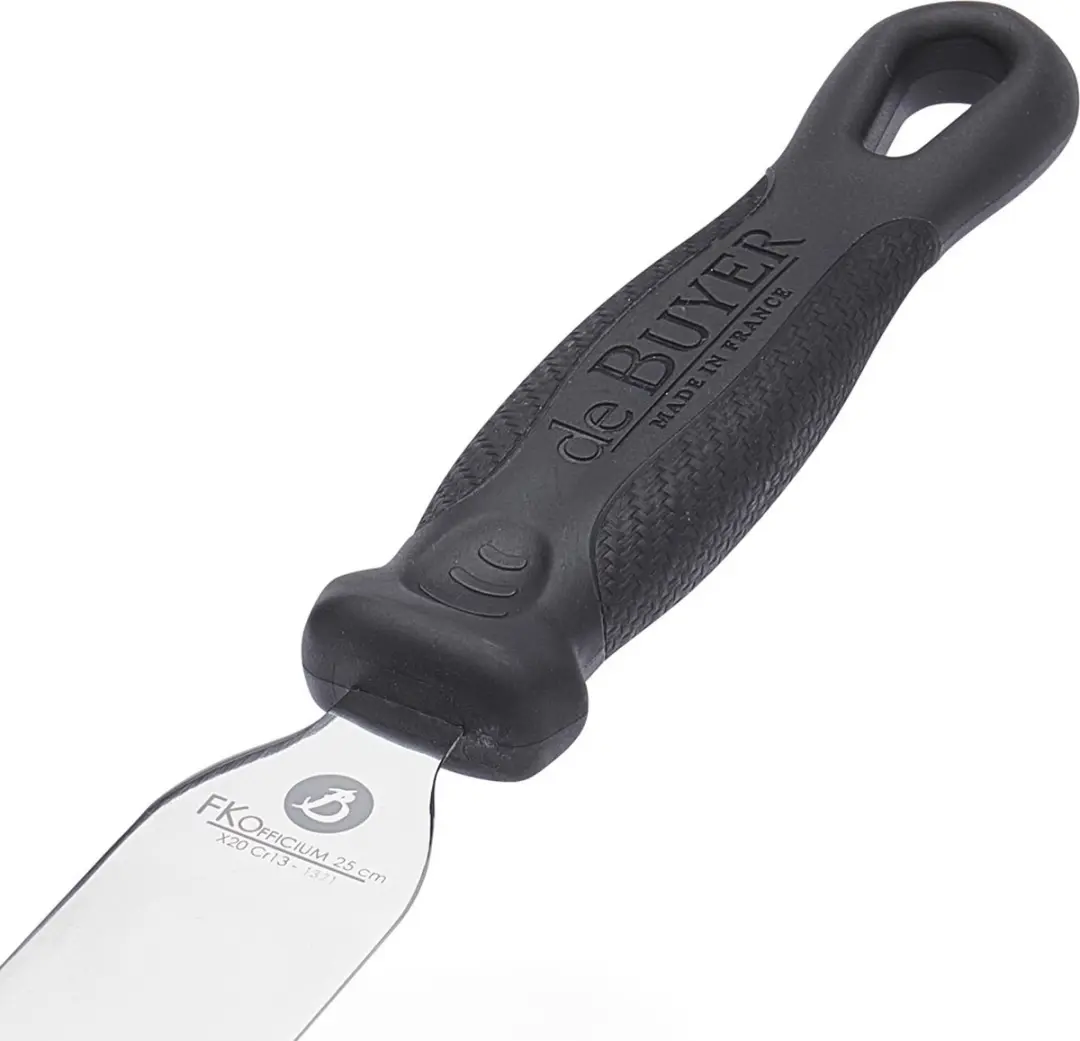 DeBuyer FKOfficium Spatel Recht 25cm - Zilver/Zwart