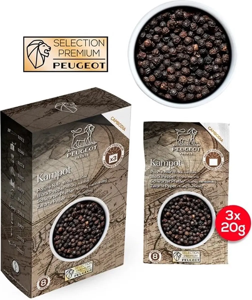 Peugeot Kampot Zwarte Peper 60g